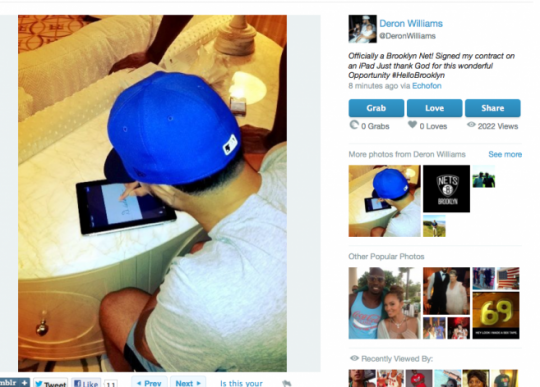 Deron Williams iPad contract
