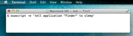 Sleep Mac command line