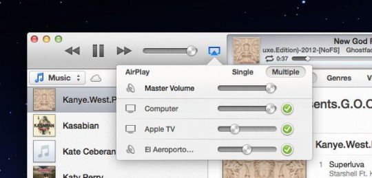 iTunes 11 Airplay multiple volume control