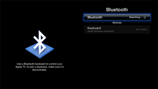 Apple TV Bluetooth keyboard