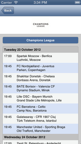 Champions League for iOS