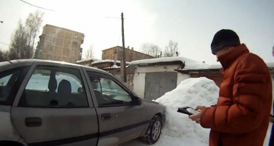 Russian iPad car