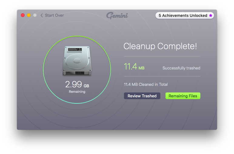 Gemini 2 — быстро избавляемся от дубликатов файлов на OS X