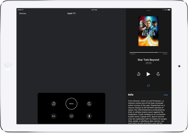 Apple TV Remote теперь поддерживает iPad