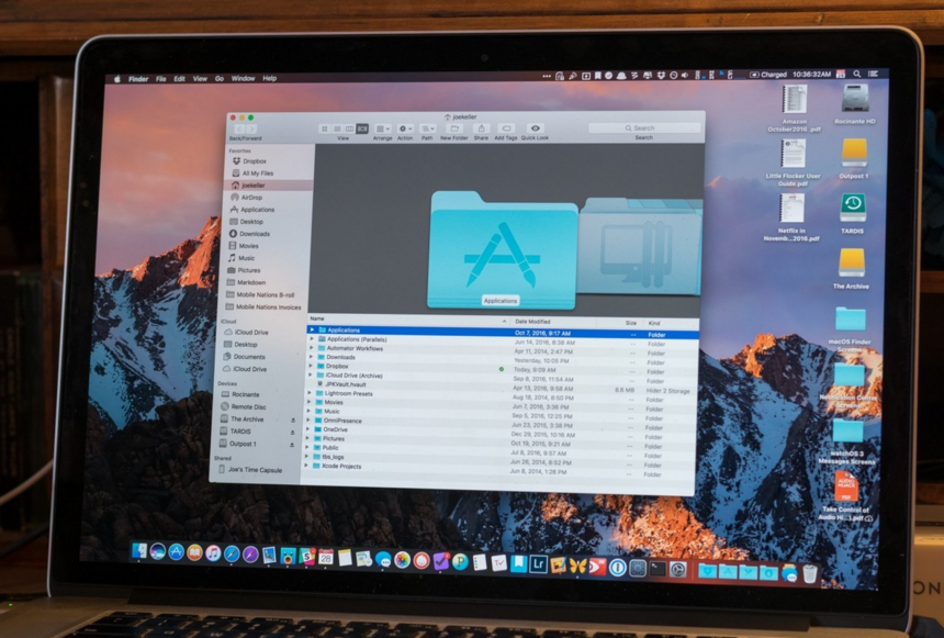 Настраиваем панель инструментов в Finder на macOS