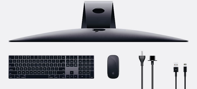 Аксессуары черного цвета продают только в комплекте с iMac Pro